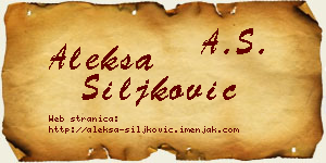 Aleksa Šiljković vizit kartica